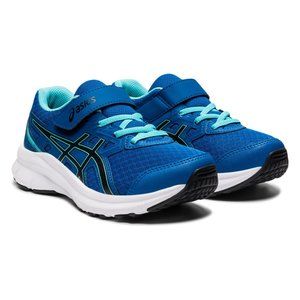 ASICS Kid's JOLT 3 Pre-School Running Shoe, Lake Drive (Blue) & black - Size 2